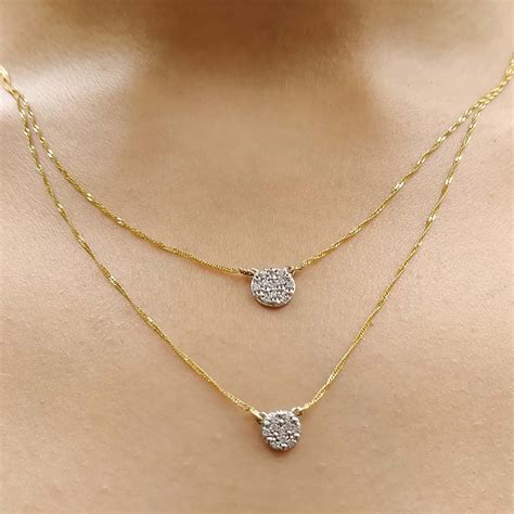 diamond necklace with two diamonds